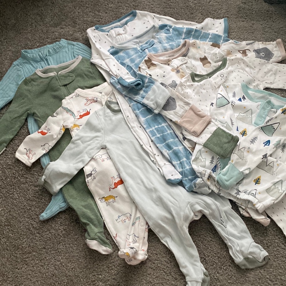 0-3 month pajama lot